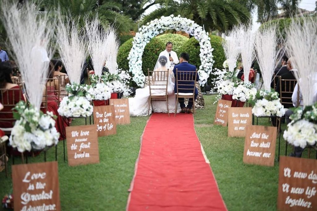 garden wedding reception