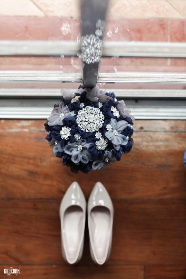 Fabric wedding bouquet